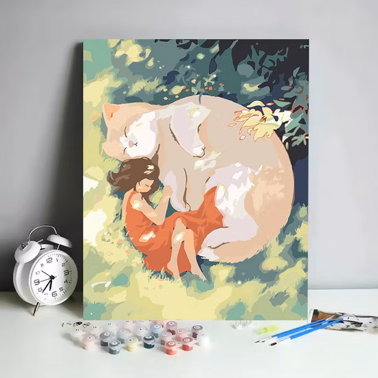 Pittura a olio digitale fai da te a mano